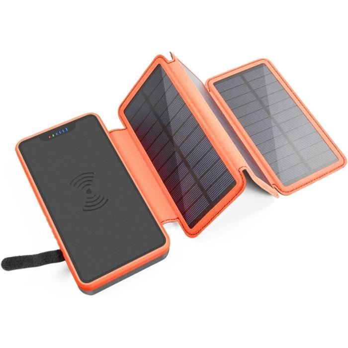 Banque D'Énergie Solaire 6000mAh Avec Panneau Lumineux Et Phare - Générateur Portable Camping