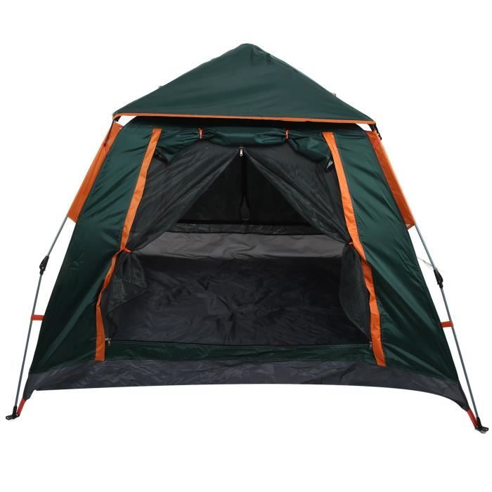 Zerone Tente de camping automatique instantanée Tente à ouverture rapide étanche Portable pliable 4 faces tente avec toile