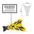 Protection Adhésive 3D pour Réservoir Moto, Couleur Jaune, 19 x 13 cm-1