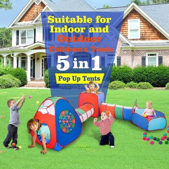 Tente Tunnel Enfant Pop Up 5 en 1 STLOVe - Maison de Jeu Multijoueur pour  Enfants avec Escamotable Intérieur - Cdiscount Jeux - Jouets