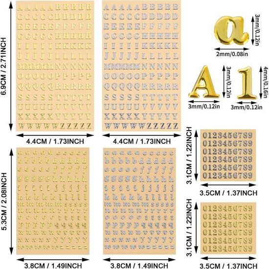 Stickers Lettres En Mousse, Lettres De L'Alphabet Stickers Autocollants