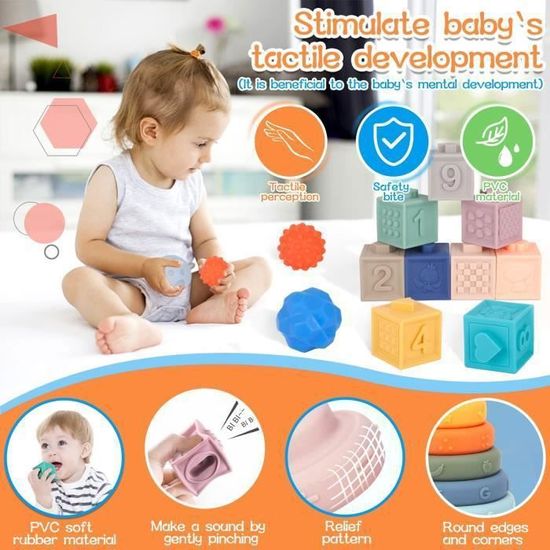 Set De Jouets Montessori Pour Bébé – 38 Pièces D’Éveil Sensoriel : Cube D’Activité, Œufs à Associer, Ventouses – Dès 6 Mois – Cadeau Nouveau-Né
