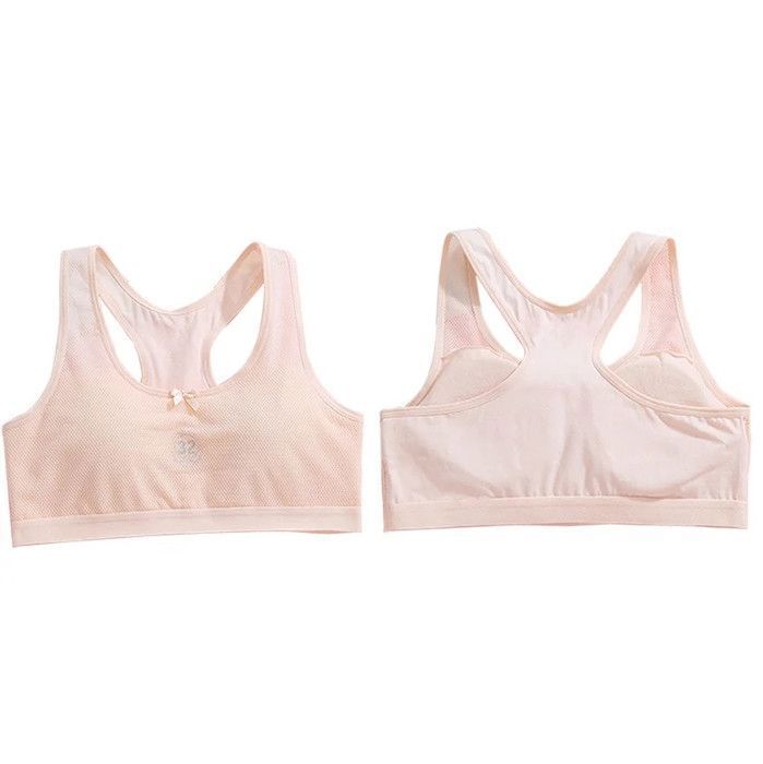 Lot De 4 Soutiens-gorge De Sport En Coton Pour Fille - Confortables, Sans Armatures - Pour Le Quotidien