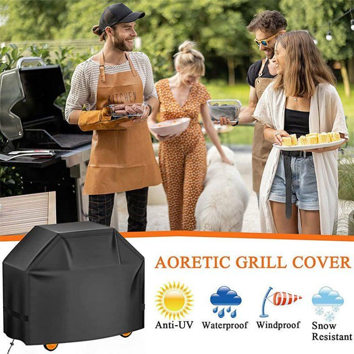Housse De Barbecue Imperméable - Protection Toutes Saisons Pour Jardin, Terrasse, Camping (Tailles 140cm Ou 170cm)