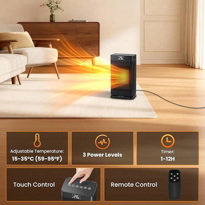 Mppchhn Petit Radiateur D'Appoint - Chauffage D'Intérieur Électrique