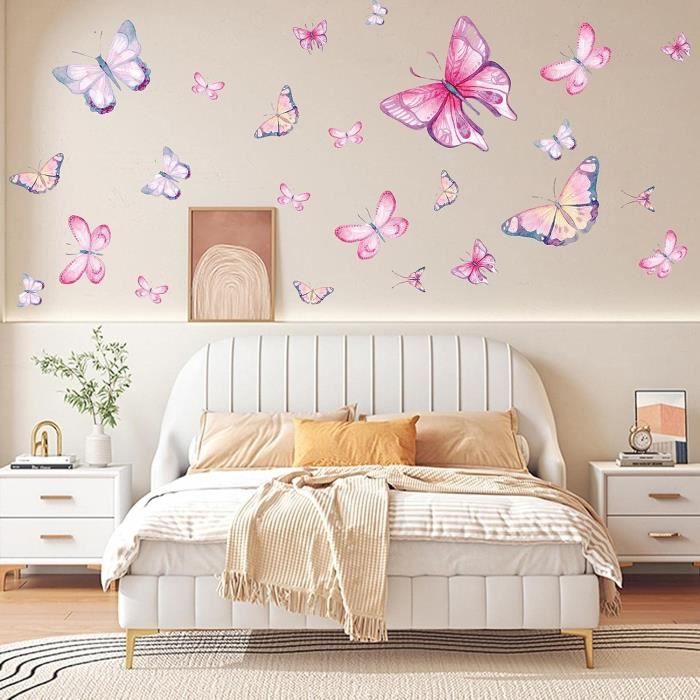 Autocollants D'Art Mural Papillon,Stickers Muraux Papillons Phosphorescents  Pour Chambre De Fille | Décor D'Autocollants D'[x1111]