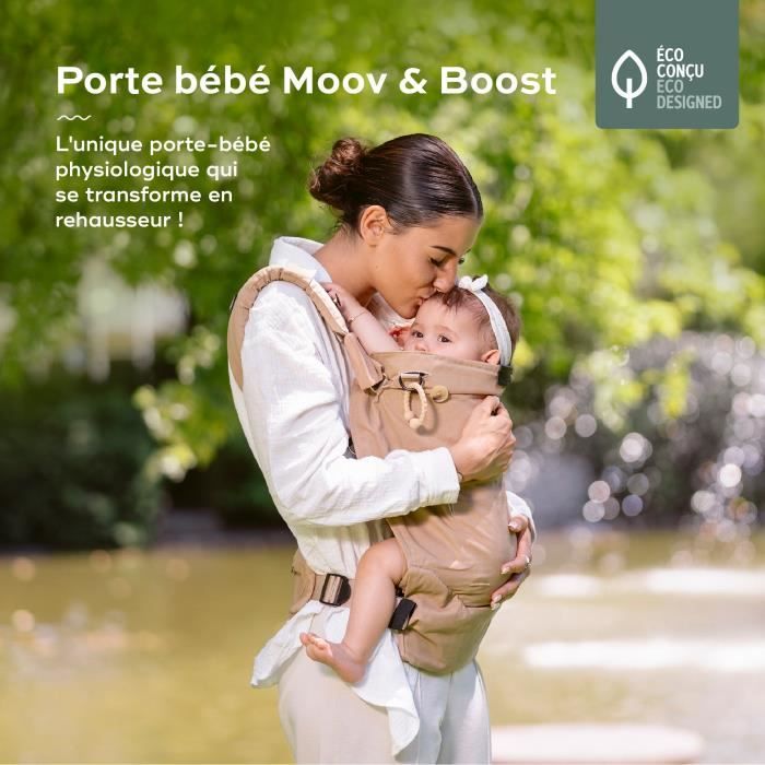 Babymoov Porte bebe physiologique evolutif en Rehausseur nomade Moov Boost Beige Cdiscount Puericulture Eveil bebe