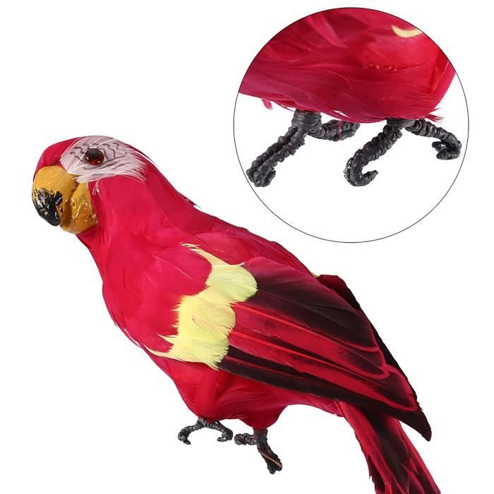 Figurine Oiseau En Simulation, Plume Et Mousse – Décoration 32cm, Neuve