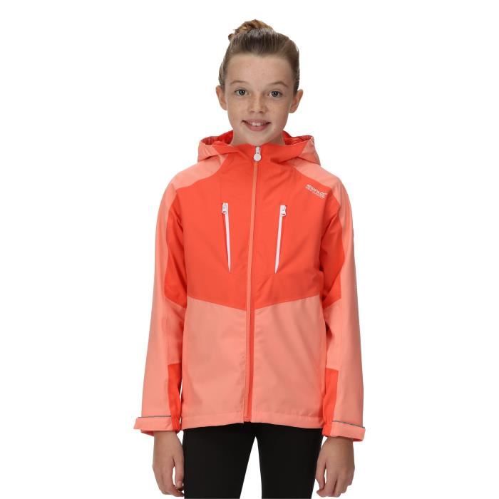 Veste impermeable HI Regatta Enfant Blanc Respirant Impermeable Randonnee Corail peche Cdiscount Pret a Porter