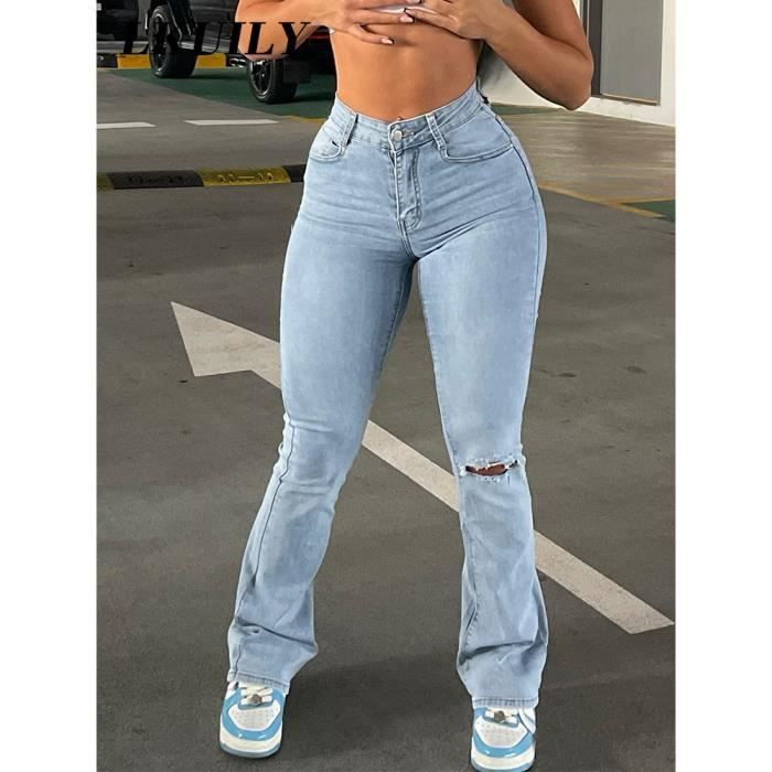 Pantalon déchiré femme clearance