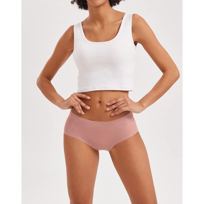 3pcs CULOTTE SLIP INNERSY Culotte sans Couture Femme Leger Slip Invisible Microfibre Stretch Shorty Doux Beige Noir Beige noir Cdiscount Pret a Porter