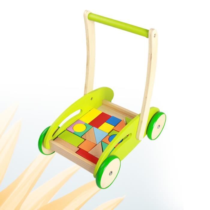 Multifonction Baby Walker Chariot en bois pour enfants Jouets