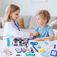 BUYGER Malette Docteur Enfant Jouet avec Déguisement de Docteur, Kit
