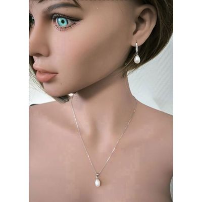 Parure Bijoux En Argent 925 Avec Perles D'eau Douce Et Corail Naturel - Collier Et Boucles D'oreilles - Neuf