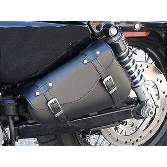 Sac a outil latérale Cuir MARRON { Harley Sportster iron forty nighster XL 48 }