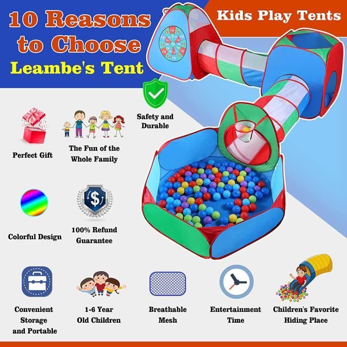 Tente Tunnel Enfant Pop Up 5 en 1 STLOVe - Maison de Jeu Multijoueur pour  Enfants avec Escamotable Intérieur - Cdiscount Jeux - Jouets