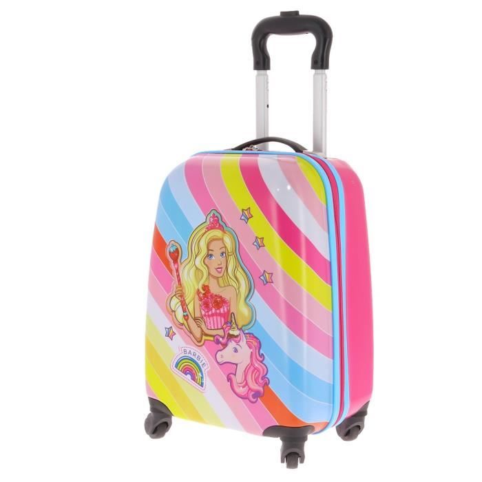 Universal - Accessoires de poupée Barbie, valise pour bébé, jouet mignon,  valise à roulettes en plastique, Mini boîte à bagages rose 4.1*2.8*6,1  pouces - Maisons de poupées - Rue du Commerce