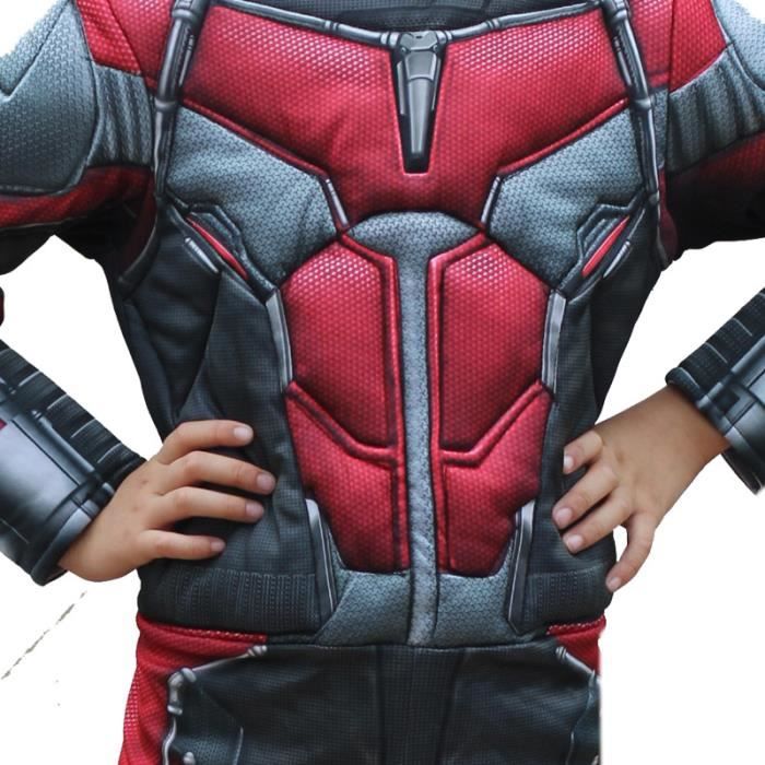 Déguisement Marvel Enfant Garçon Ant Man Muscle Rouge - Taille 110-140cm -  Costume et Masque Inclus