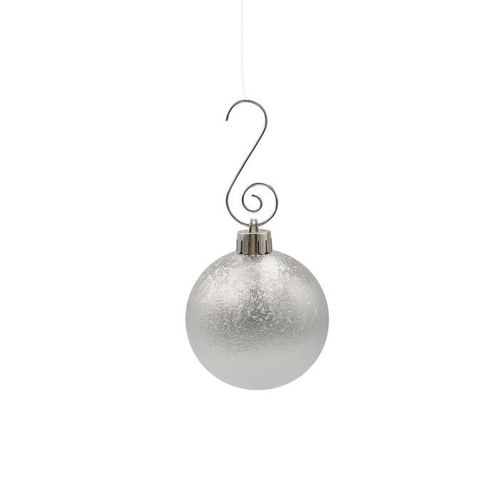 Lot De 6 Boules De Noël Pailletées - Diamètre 6.1 Cm - Plastique Léger - Ficelle Incluse - Décor Sapin, Intérieur
