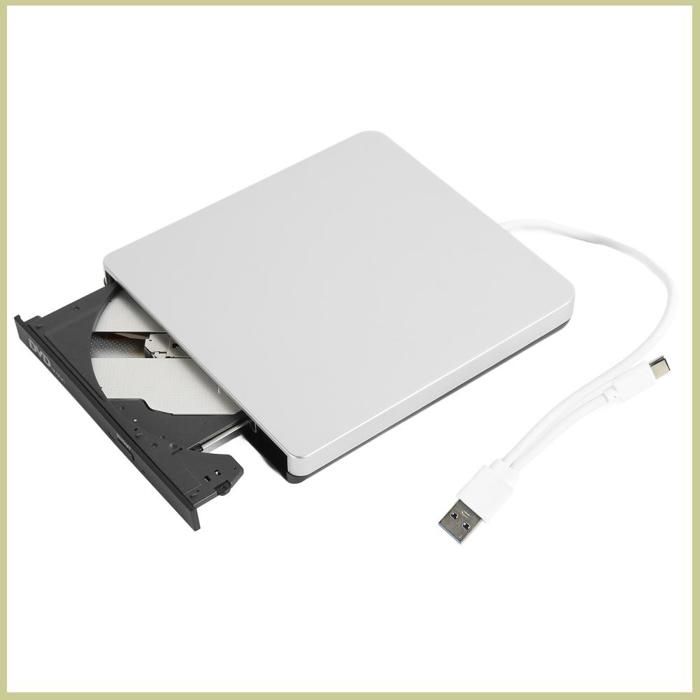 Cocosity Lecteur de CD DVD externe External CD DVD Drive Ultrathin USB3 ...