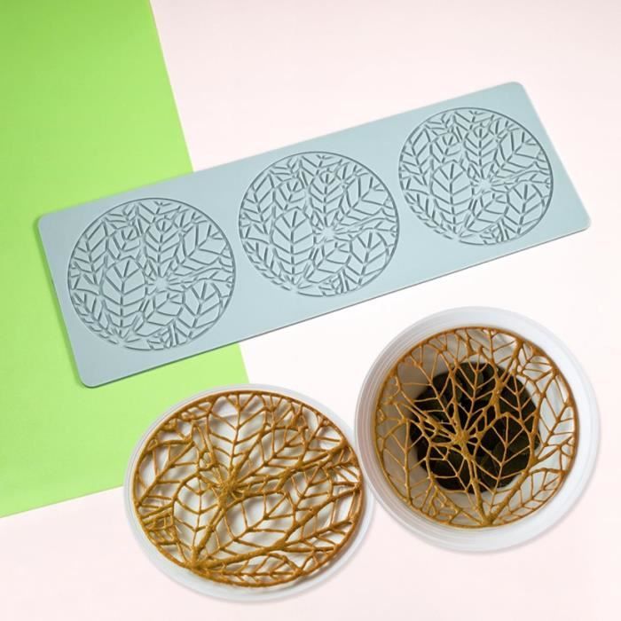 Moule en silicone en forme d'anneau en forme de feuille pour fondant ...