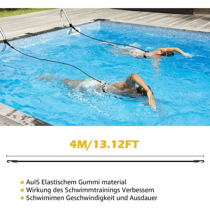 Elastique de Nage Piscine Reglable 4M Ceinture de Natation Resistance Elastique Natation Enfants Adultes Professionnels Ceinture Cdiscount Sport