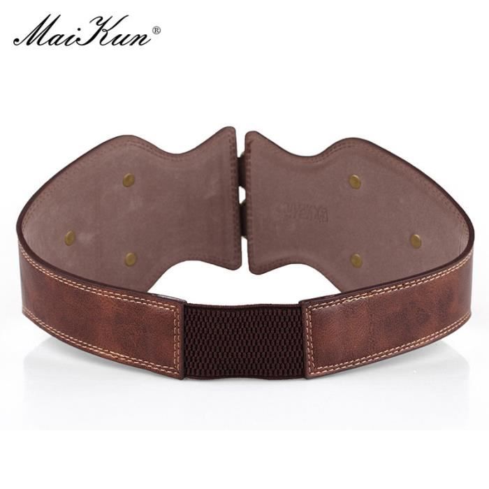 86cm 92cm Ceinture En Cuir Double Ardillon Pour Femme Large