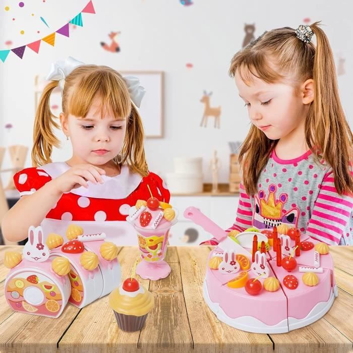 Jouet Gateau d anniversaire pour Enfants Jeux de Role Cuisine et Shopping pour Fille de 3 4 5 6 Ans Cdiscount Jeux Jouets