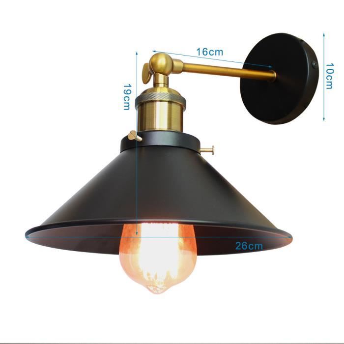 Applique Murale Vintage Avec Poulie Industrielle - Lot De 2 - Style Rétro Ajustable Pour Salon, Bar, Café (Couleur Rouille)