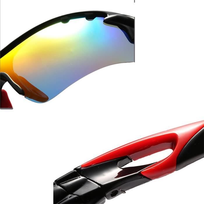 JXCTNNU Lunettes De Soleil Polarisées - Sport - Miroir - Anti-UV - Cyclisme, Moto, Ski, Course - Avec étui Et Chiffon