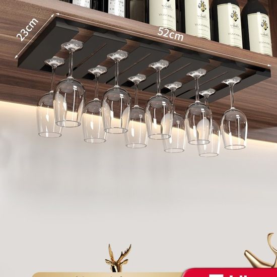 Support à Verres à Vin Suspendu 3 Pièces, Support à Verres à Vin Sous L