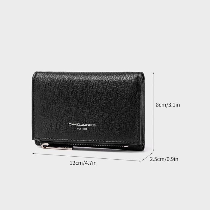 Portefeuille Cuir Noir EL – Porte-cartes Et Porte-monnaie, Neuf Avec étiquettes, Fabriqué En Chine