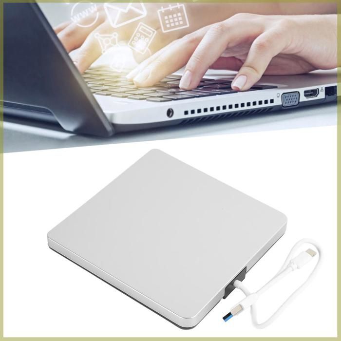 Cocosity Lecteur de CD DVD externe External CD DVD Drive Ultrathin USB3 ...