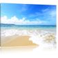 Toile Imprimé Plage De Sable Avec Des Vagues Complètement Encadrées Avec Civière Wall Art Print Sur Le Cadreformat 60x40cm