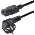 StarTech 1,0m(3ft) Computer Power Cord, 18AWG, EU Schuko to C13 Power Cord, 10A 250V, Black Replacement AC Cord,-0