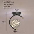 PLAFONNIER,Black-D25xH28cm-Warm white--Plafonnier LED noir et or, éclairage'intérieur, luminaire décoratif de plafond, idéal pour un-0