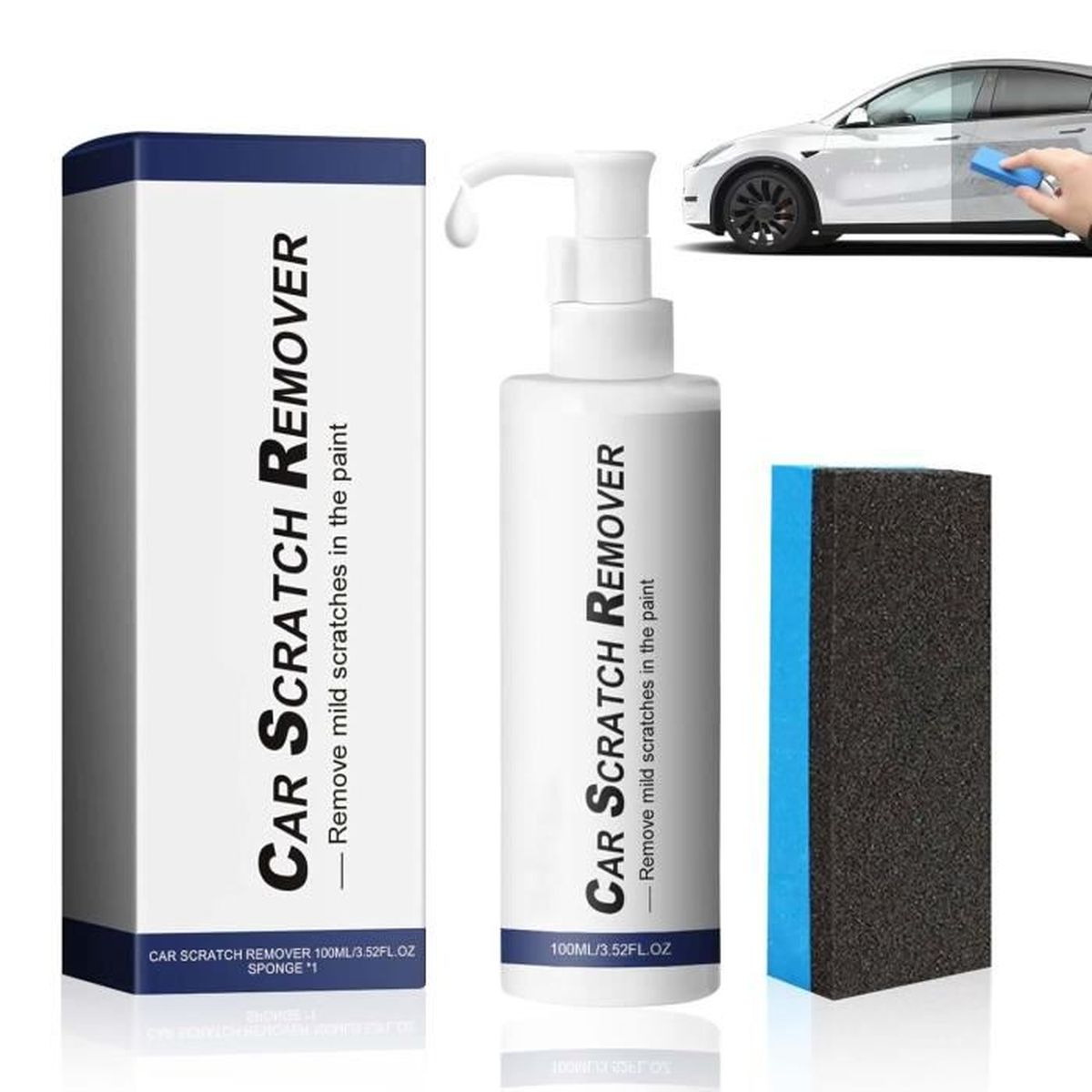 Efface Rayures Voiture - Spray Réparateur 100 Ml - Idéal Pour Petites Rayures Et Éraflures - Compatible Toutes Peintures