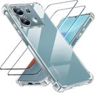 HQSELECTION Coque pour Xiaomi Redmi Note 13 PRO 5G (PAS POUR 4G) + 2 Verres Trempés,Coque Transparent Silicone Antichoc Coins Renforcés