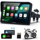 Carpuride W702 Autoradio 7"Écran carplay moto, Moto GPS,CarPlay sans fil et Android Auto, IP67 écran étanche, Navigation,Bluetooth