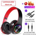 ALLOWITH B39 Casque Bluetooth sans fil à suppression de bruit Casque stéréo supra-auriculaire Couleur (noir et rouge)