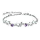 HUEIHWOH Bracelet - Zirconium - Dauphin - Cuivre,plaqué argent - 20 cm - Femme