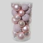 EMINZA Lot de 30 boules de Noël assorties Alpine Rose poudré
