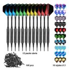 Set de Flechettes à Pointe Souple - KAKOO - 12 Flechettes Pointe Plastique - 100 Pointes - 42 Ailettes