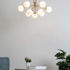 KOSILUM Lustre élégant doré à 9 boules - Audrey