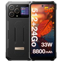 Blackview BL8000 5G Smartphone Robuste 512 Go 6.78" 50MP Caméra IP68 étanche Telephone 8800mAh GPS NFC Double SIM - or