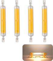 4 ampoules LED R7s, ampoules LED COB haute luminosité 118 mm 20 W 230 V, blanc chaud 3000 K, 1600 lm, angle d'éclairage 360°.-tmt