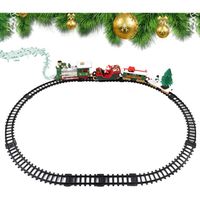 Train électrique pour, Ensemble Train Jouet Classique Noël 3 en 1,Cadeaux avec Phare Fonctionnel,Moteur Locomotive Kits