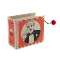Speak softly love - Le Parrain - Boîte à musique à manivelle en carton en forme de livre avec mécanisme musical de 18 notes