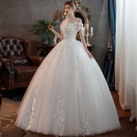 La robe de mariée principale 2020 nouvelle mariée simple tempérament Qiji robe Mori système rêve super fée une épaule hors