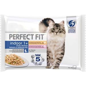 BOITES - PATÉES PERFECT FIT Sachets fraîcheur en sauce - 2 variétés - Pour chat stérilisé - 4 x 85 g